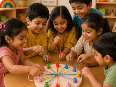 Rainbow Circle Thread Game